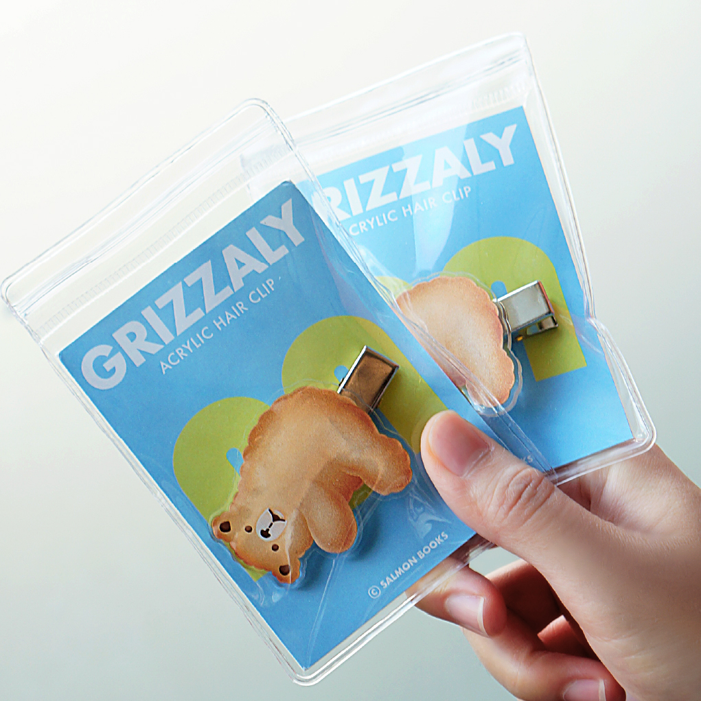 HAIR CLIPS: GRIZZALY BISCUIT BUTTER