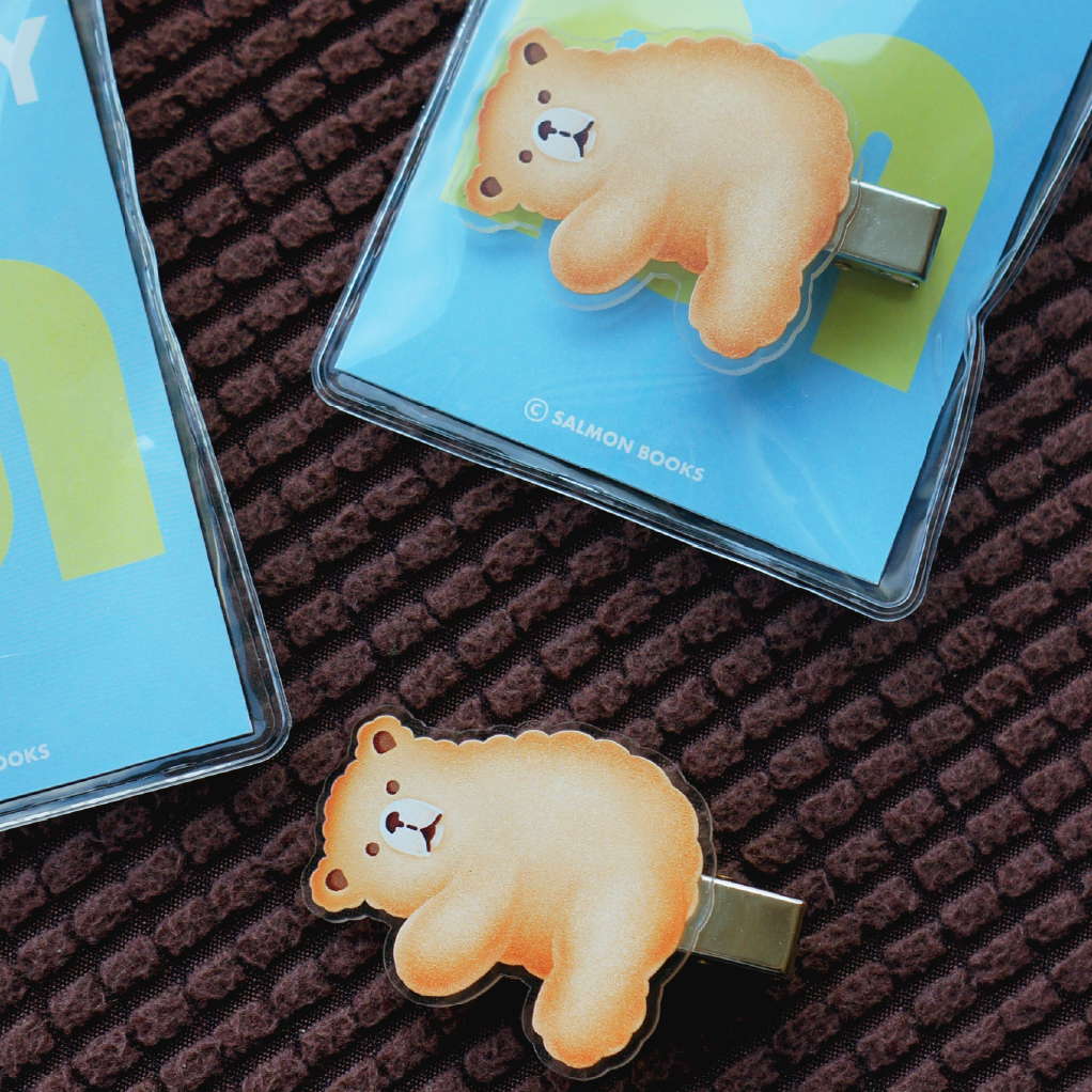 HAIR CLIPS: GRIZZALY BISCUIT BUTTER
