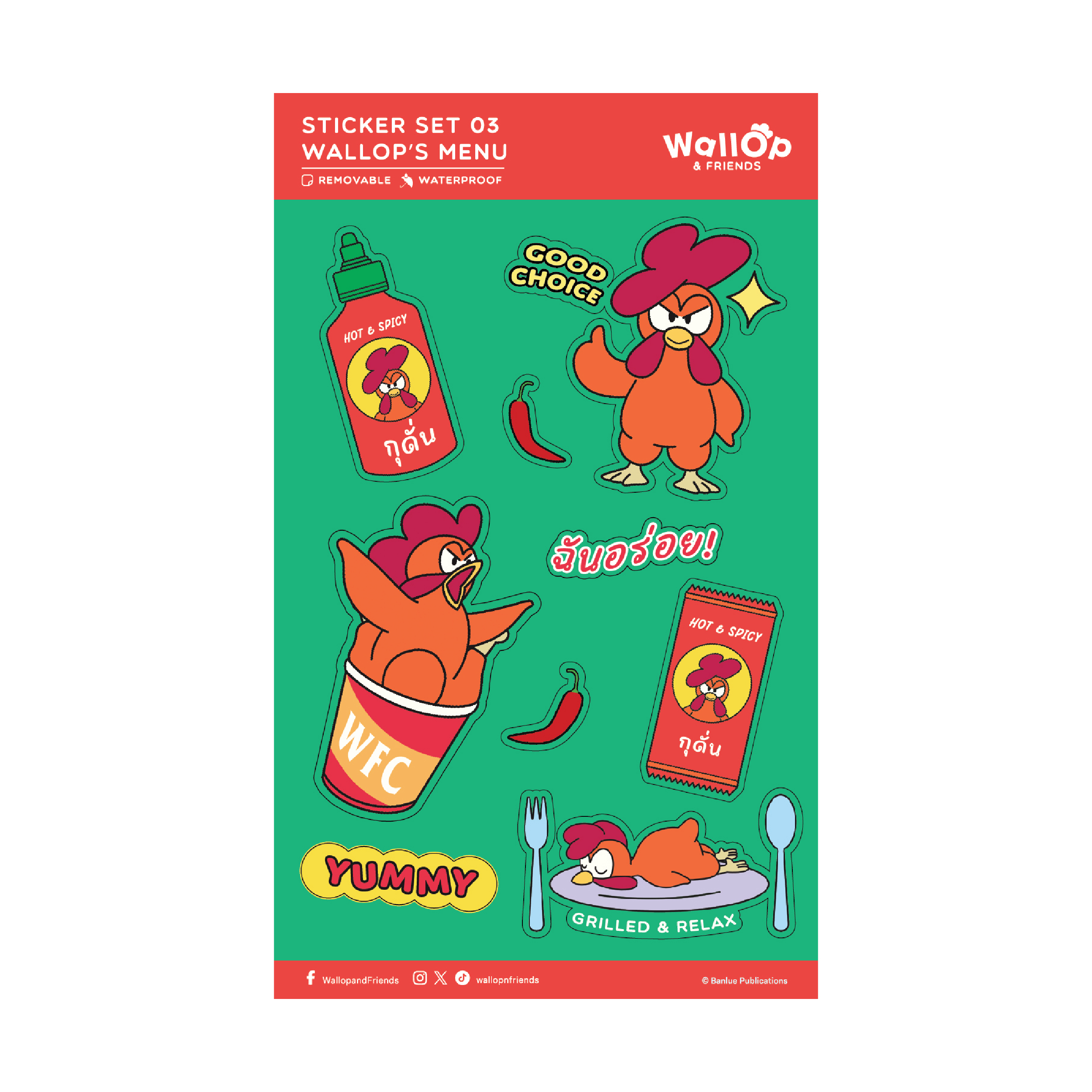 STICKER-Wallop's menu