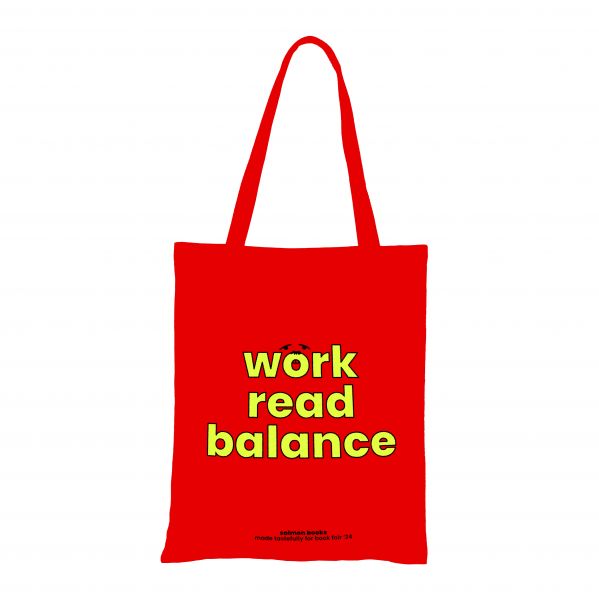 Work read balance tote bag