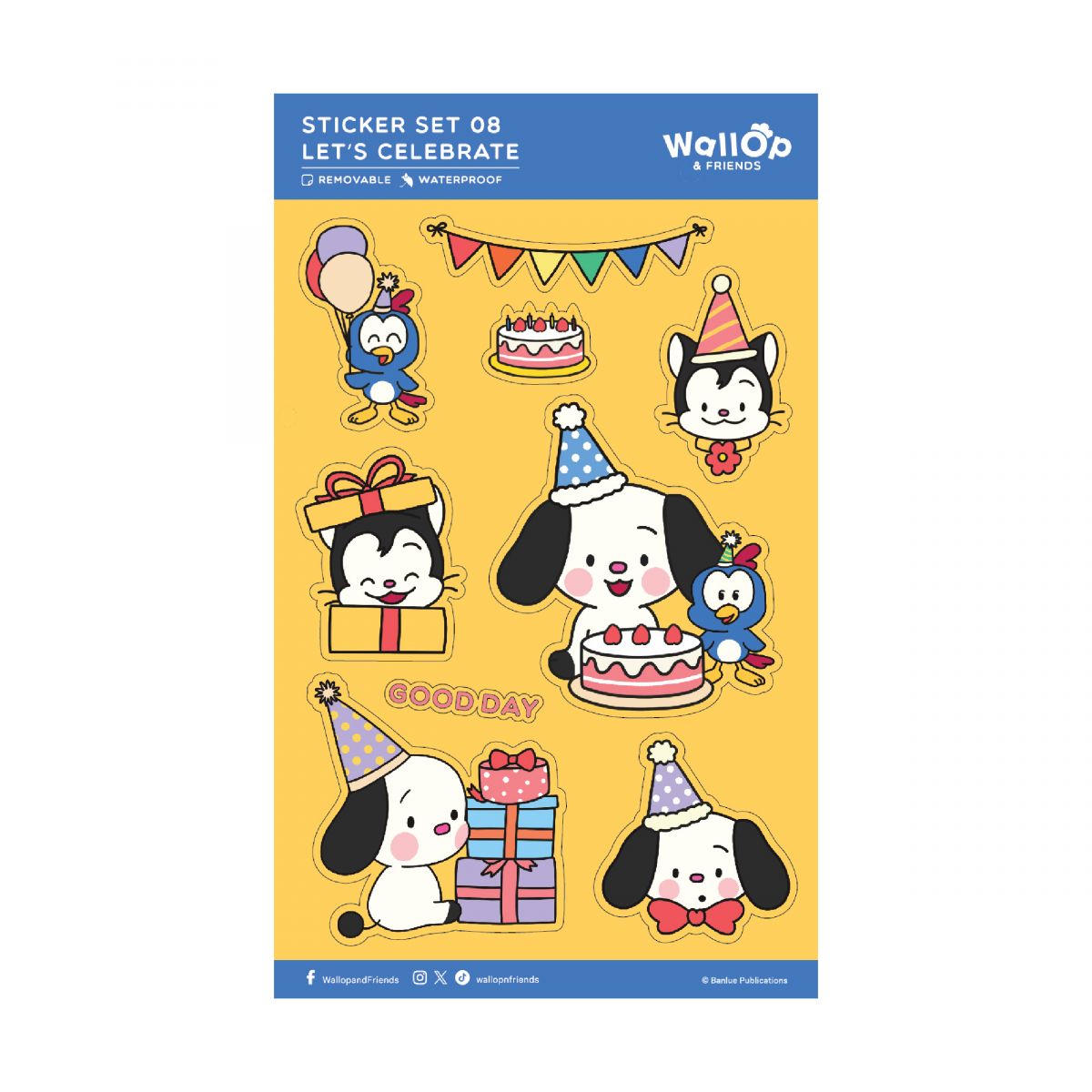 Wallop and Friends - STICKER-Let's celebrate