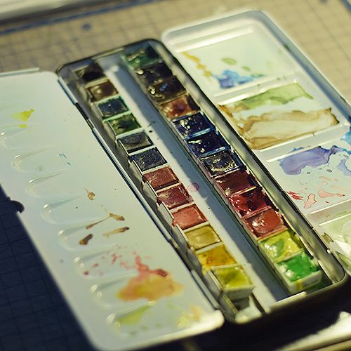 Artist Watercolor Metal Box Small